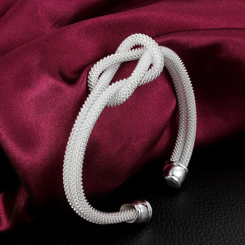 Knotted Woven Mesh Bracelet Mesh Woven Bracelet - Bellarte Enchanté Knotted Woven Mesh Bracelet Mesh Woven Bracelet
