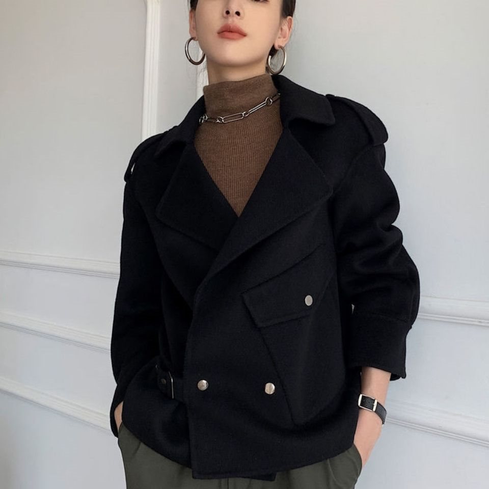 Korean Style Double-faced Woolen Goods Cashmere Coat - Bellarte Enchanté Korean Style Double-faced Woolen Goods Cashmere Coat