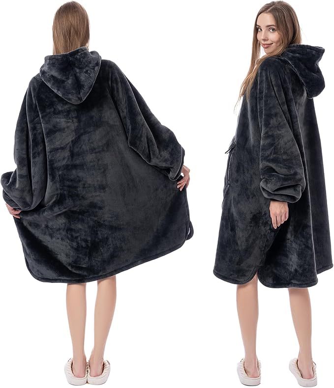 Krifey Wearable Blanket Hoodie, Oversized Sherpa Hooded As Birthday Gifts For Mom Women Girlfriend Men, Cozy Sweatshirt With Giant Pocket - Bellarte Enchanté Krifey Wearable Blanket Hoodie, Oversized Sherpa Hooded As Birthday Gifts For Mom Women Girlfriend Men, Cozy Sweatshirt With Giant Pocket