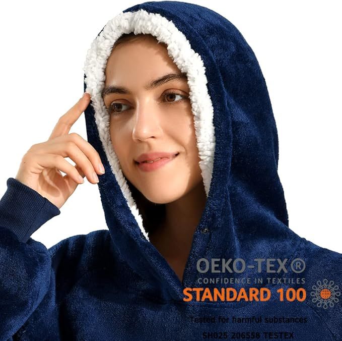 Krifey Wearable Blanket Hoodie, Oversized Sherpa Hooded As Birthday Gifts For Mom Women Girlfriend Men, Cozy Sweatshirt With Giant Pocket - Bellarte Enchanté Krifey Wearable Blanket Hoodie, Oversized Sherpa Hooded As Birthday Gifts For Mom Women Girlfriend Men, Cozy Sweatshirt With Giant Pocket