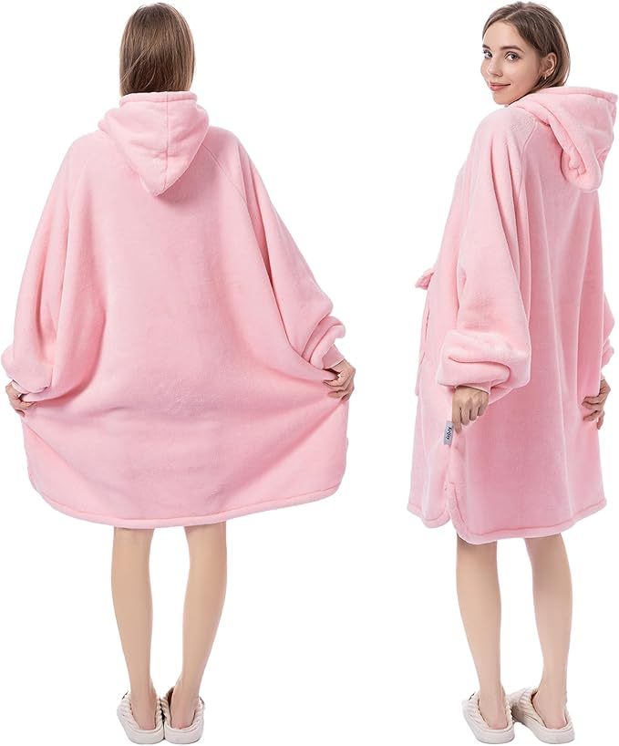 Krifey Wearable Blanket Hoodie, Oversized Sherpa Hooded As Birthday Gifts For Mom Women Girlfriend Men, Cozy Sweatshirt With Giant Pocket - Bellarte Enchanté Krifey Wearable Blanket Hoodie, Oversized Sherpa Hooded As Birthday Gifts For Mom Women Girlfriend Men, Cozy Sweatshirt With Giant Pocket