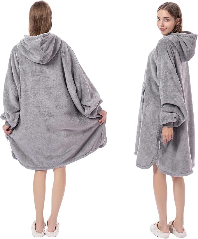 Krifey Wearable Blanket Hoodie, Oversized Sherpa Hooded As Birthday Gifts For Mom Women Girlfriend Men, Cozy Sweatshirt With Giant Pocket - Bellarte Enchanté Krifey Wearable Blanket Hoodie, Oversized Sherpa Hooded As Birthday Gifts For Mom Women Girlfriend Men, Cozy Sweatshirt With Giant Pocket