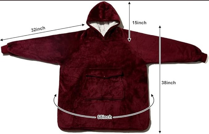 Krifey Wearable Blanket Hoodie, Oversized Sherpa Hooded As Birthday Gifts For Mom Women Girlfriend Men, Cozy Sweatshirt With Giant Pocket - Bellarte Enchanté Krifey Wearable Blanket Hoodie, Oversized Sherpa Hooded As Birthday Gifts For Mom Women Girlfriend Men, Cozy Sweatshirt With Giant Pocket
