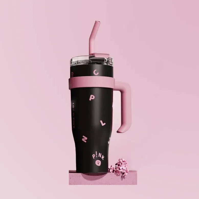 Large Capacity 40oz Large Ice Cup Cup With Straw Hug Cup - Bellarte Enchanté Large Capacity 40oz Large Ice Cup Cup With Straw Hug Cup