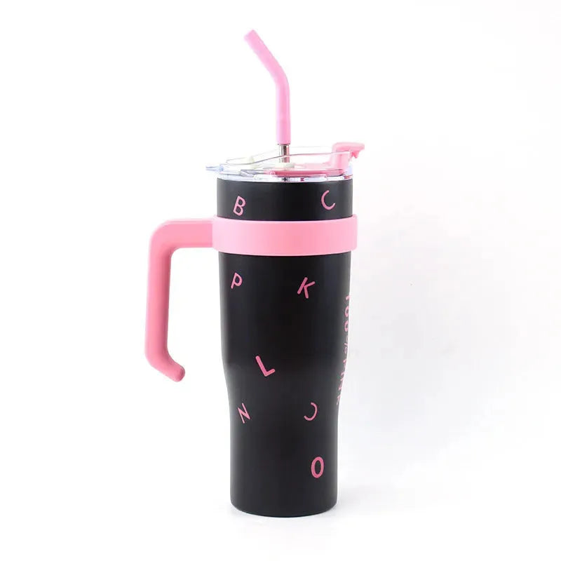 Large Capacity 40oz Large Ice Cup Cup With Straw Hug Cup - Bellarte Enchanté Large Capacity 40oz Large Ice Cup Cup With Straw Hug Cup