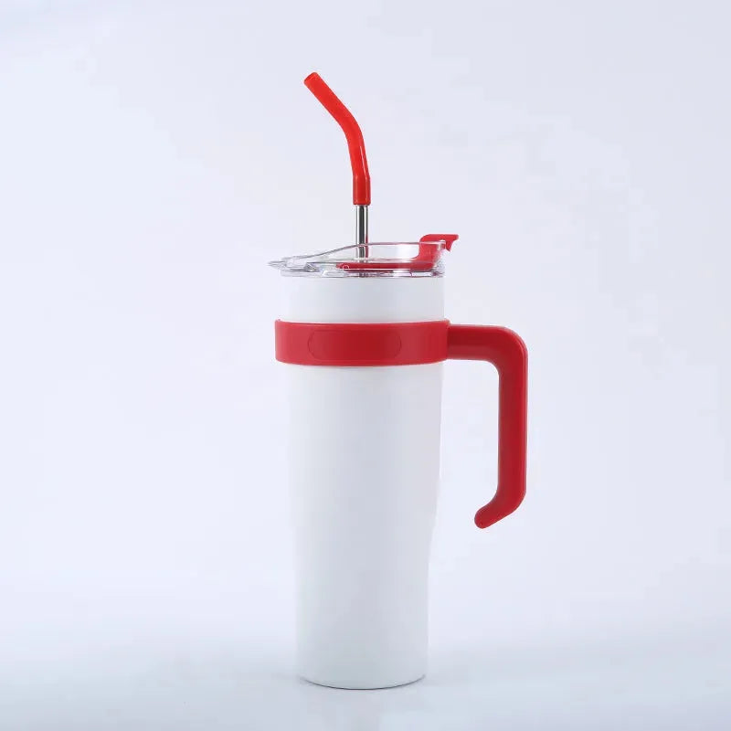 Large Capacity 40oz Large Ice Cup Cup With Straw Hug Cup - Bellarte Enchanté Large Capacity 40oz Large Ice Cup Cup With Straw Hug Cup