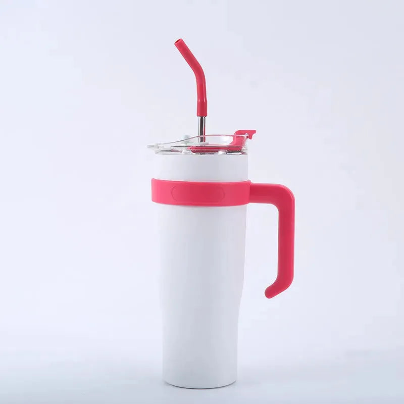 Large Capacity 40oz Large Ice Cup Cup With Straw Hug Cup - Bellarte Enchanté Large Capacity 40oz Large Ice Cup Cup With Straw Hug Cup