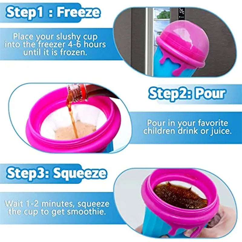 Large Capacity Slushy Cup Squeeze Homemade Ice - Bellarte Enchanté Large Capacity Slushy Cup Squeeze Homemade Ice