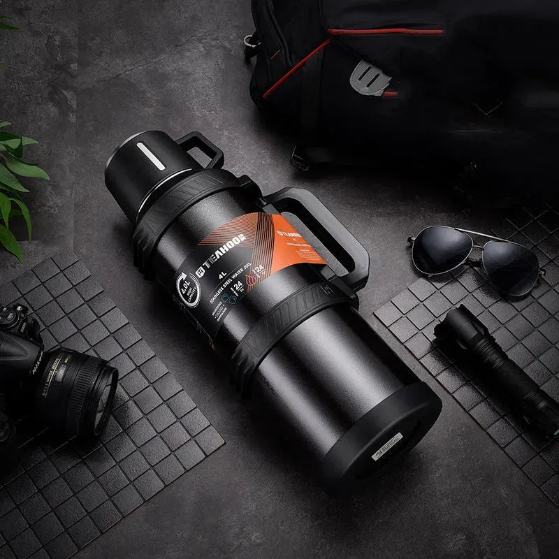 Large Capacity Thermal Water Bottle Carrying Handle - Bellarte Enchanté Large Capacity Thermal Water Bottle Carrying Handle