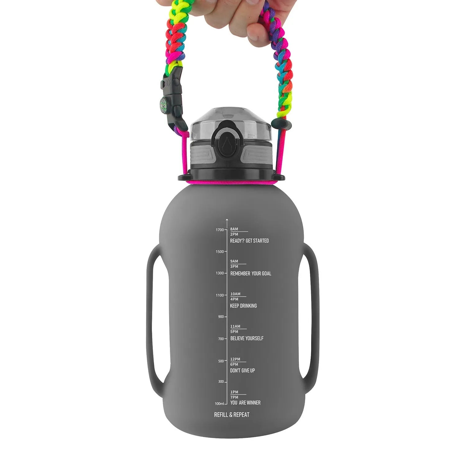 Large Capacity Water Cup Fitness Portable Roll Cup Food Grade Silicone Belly Cup Folding Outdoor Sports Water Bottle - Bellarte Enchanté Large Capacity Water Cup Fitness Portable Roll Cup Food Grade Silicone Belly Cup Folding Outdoor Sports Water Bottle