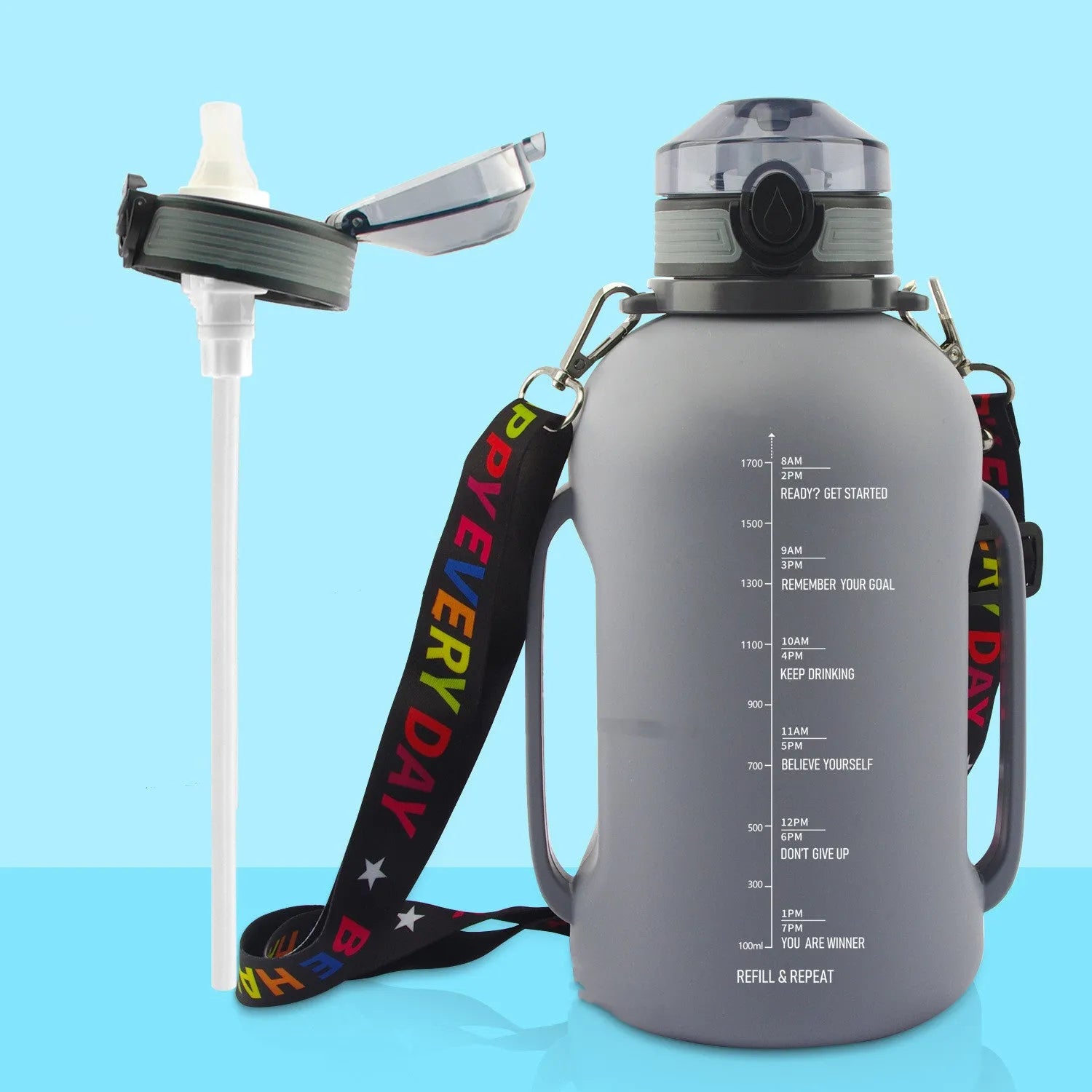 Large Capacity Water Cup Fitness Portable Roll Cup Food Grade Silicone Belly Cup Folding Outdoor Sports Water Bottle - Bellarte Enchanté Large Capacity Water Cup Fitness Portable Roll Cup Food Grade Silicone Belly Cup Folding Outdoor Sports Water Bottle