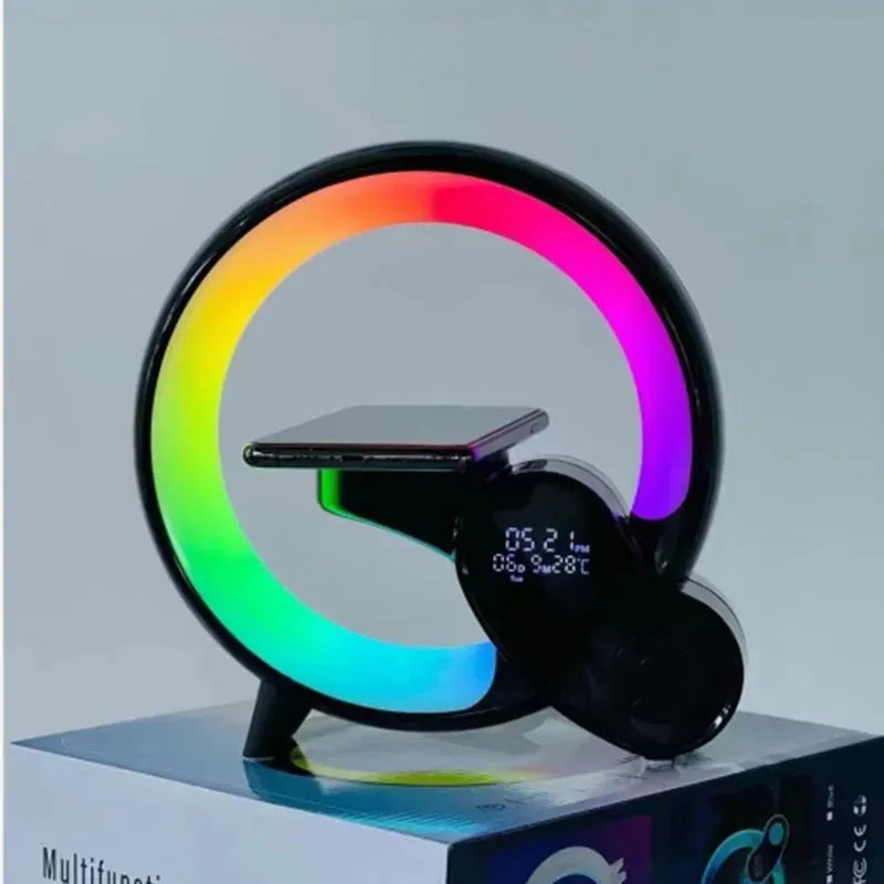 Large G Bluetooth Speaker Portable Colorful Atmosphere Light Clock - Bellarte Enchanté Large G Bluetooth Speaker Portable Colorful Atmosphere Light Clock