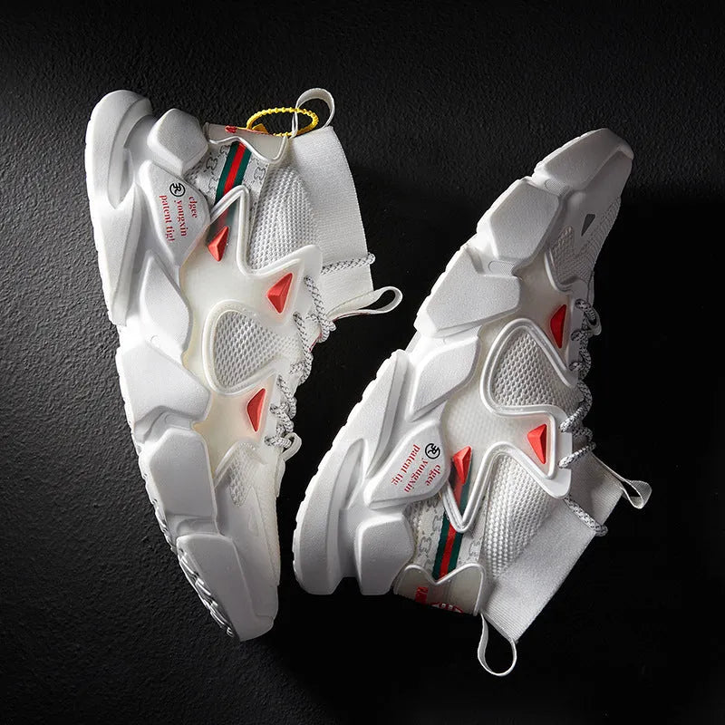 Large Size High Top Basketball Shoes Men Korean Version Of The Trend - Bellarte Enchanté Large Size High Top Basketball Shoes Men Korean Version Of The Trend