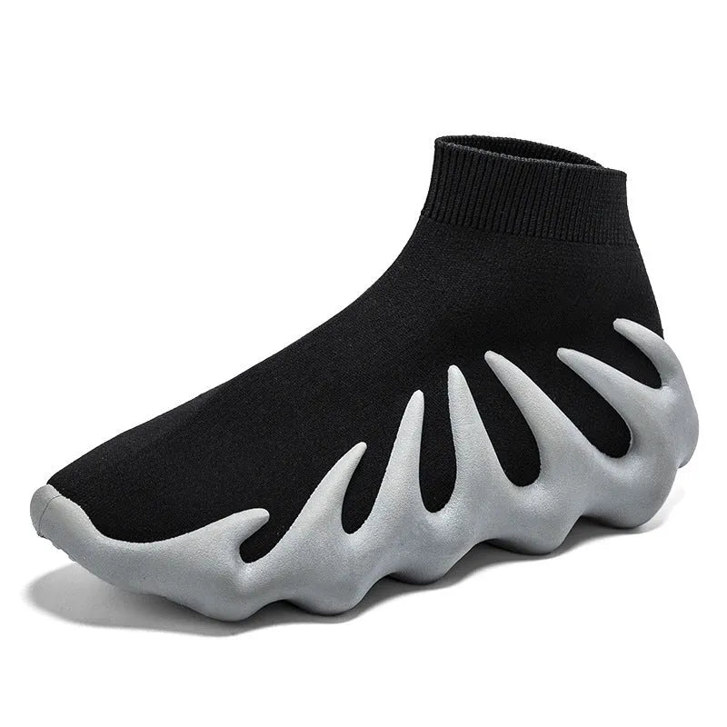 Large Size High-top Couple Octopus Flying Woven Casual Sneakers - Bellarte Enchanté Large Size High-top Couple Octopus Flying Woven Casual Sneakers