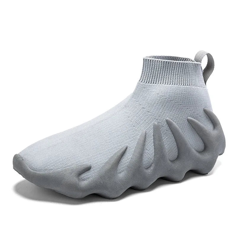 Large Size High-top Couple Octopus Flying Woven Casual Sneakers - Bellarte Enchanté Large Size High-top Couple Octopus Flying Woven Casual Sneakers