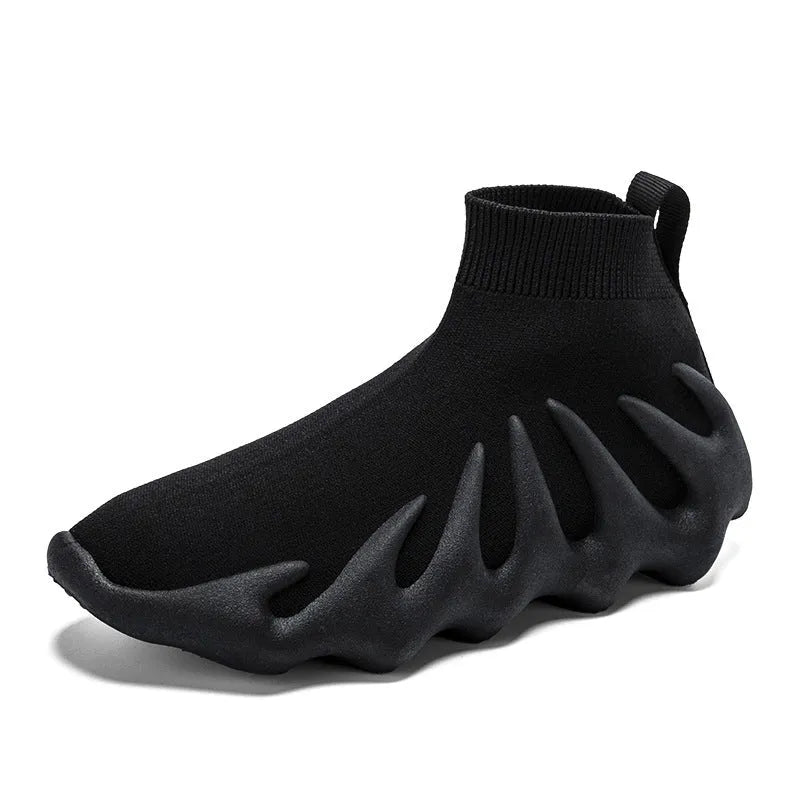 Large Size High-top Couple Octopus Flying Woven Casual Sneakers - Bellarte Enchanté Large Size High-top Couple Octopus Flying Woven Casual Sneakers