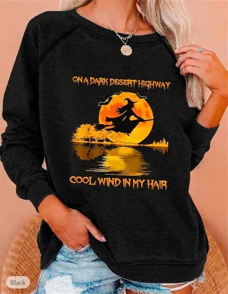 Large Size Sweater Round Neck Printed Letters Loose - Bellarte Enchanté Large Size Sweater Round Neck Printed Letters Loose