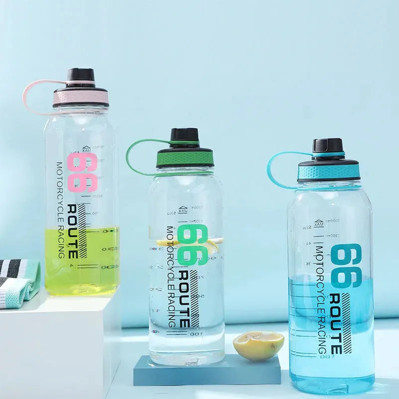 Large Water Bottle Outdoor Portable Sports Fitness Plastic Water Cup - Bellarte Enchanté Large Water Bottle Outdoor Portable Sports Fitness Plastic Water Cup