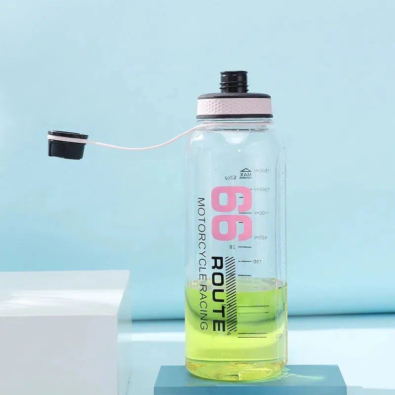 Large Water Bottle Outdoor Portable Sports Fitness Plastic Water Cup - Bellarte Enchanté Large Water Bottle Outdoor Portable Sports Fitness Plastic Water Cup
