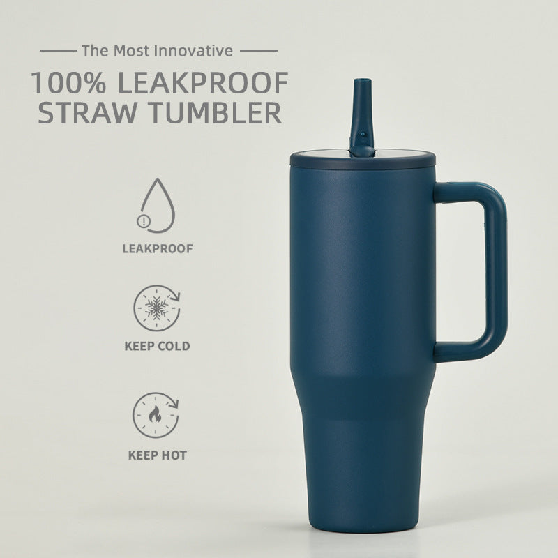 Leak Proof Foldable Straw Double Layered Ice Cream Cup - Bellarte Enchanté Leak Proof Foldable Straw Double Layered Ice Cream Cup