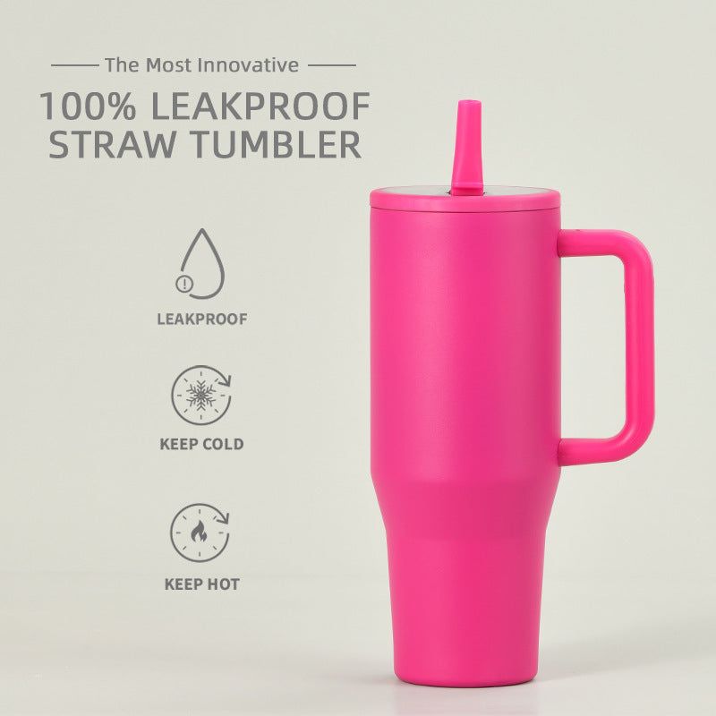 Leak Proof Foldable Straw Double Layered Ice Cream Cup - Bellarte Enchanté Leak Proof Foldable Straw Double Layered Ice Cream Cup