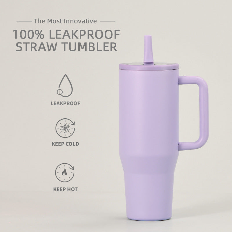 Leak Proof Foldable Straw Double Layered Ice Cream Cup - Bellarte Enchanté Leak Proof Foldable Straw Double Layered Ice Cream Cup