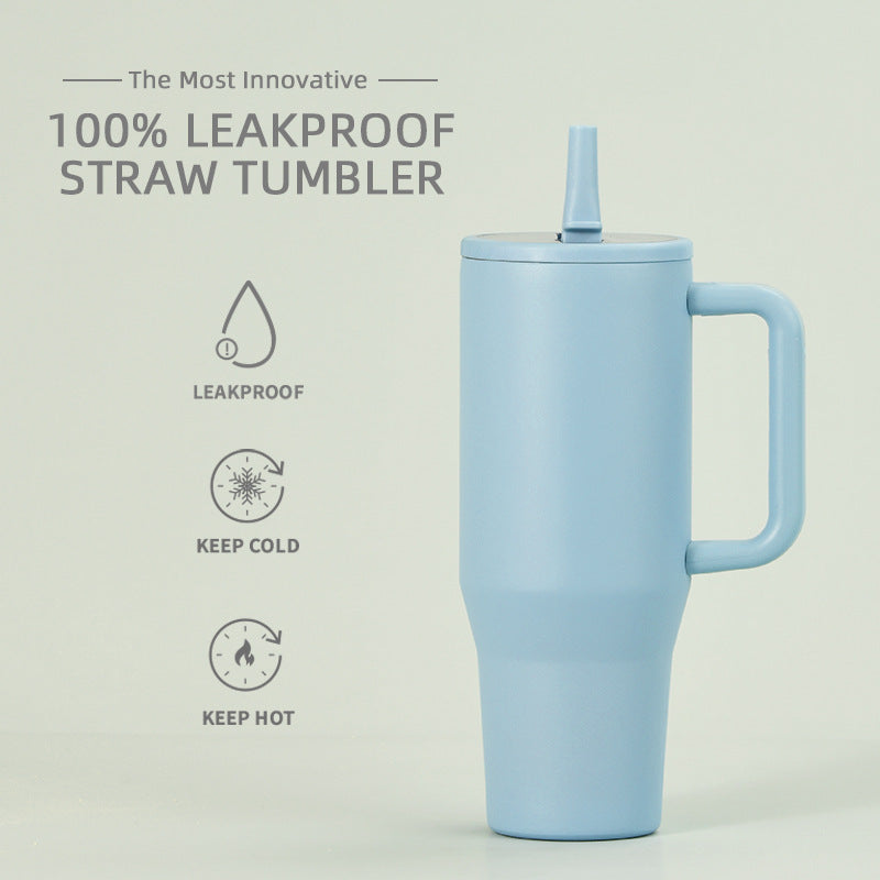 Leak Proof Foldable Straw Double Layered Ice Cream Cup - Bellarte Enchanté Leak Proof Foldable Straw Double Layered Ice Cream Cup