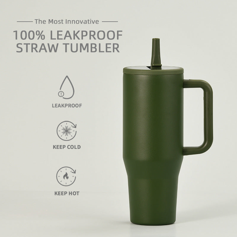 Leak Proof Foldable Straw Double Layered Ice Cream Cup - Bellarte Enchanté Leak Proof Foldable Straw Double Layered Ice Cream Cup