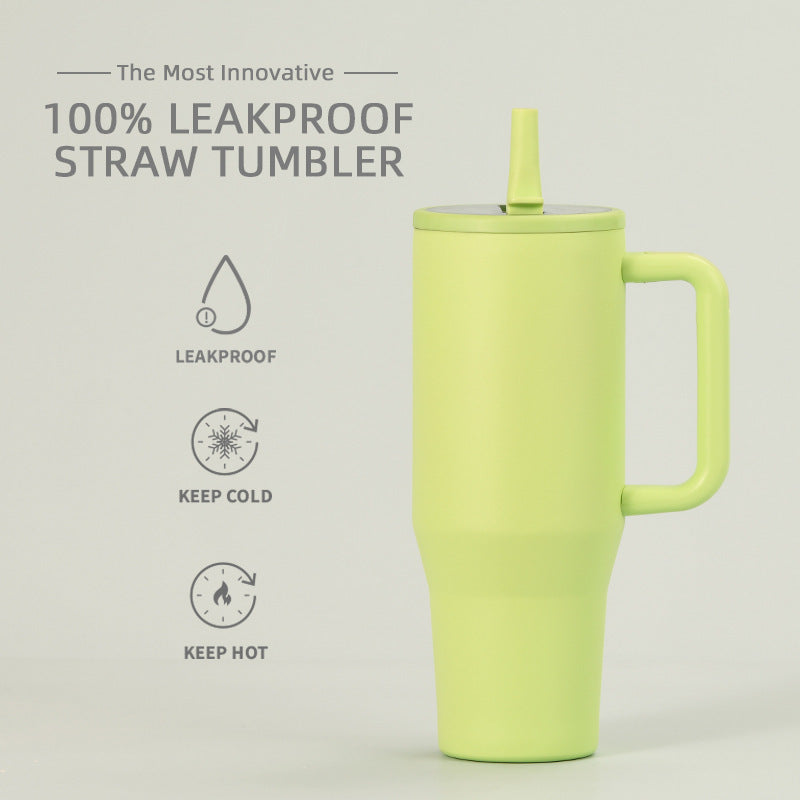 Leak Proof Foldable Straw Double Layered Ice Cream Cup - Bellarte Enchanté Leak Proof Foldable Straw Double Layered Ice Cream Cup