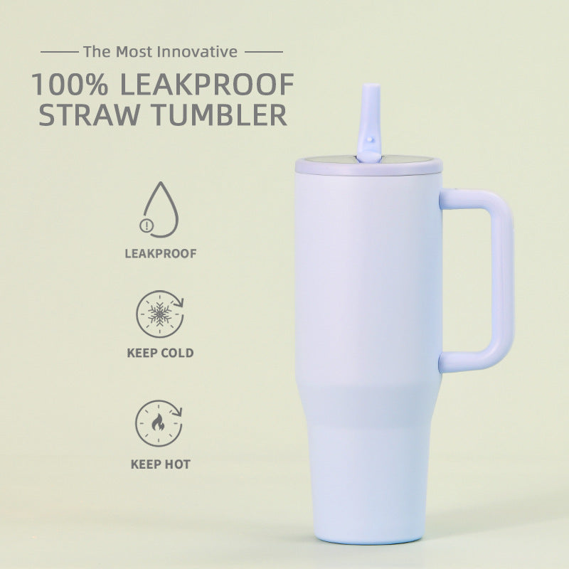 Leak Proof Foldable Straw Double Layered Ice Cream Cup - Bellarte Enchanté Leak Proof Foldable Straw Double Layered Ice Cream Cup