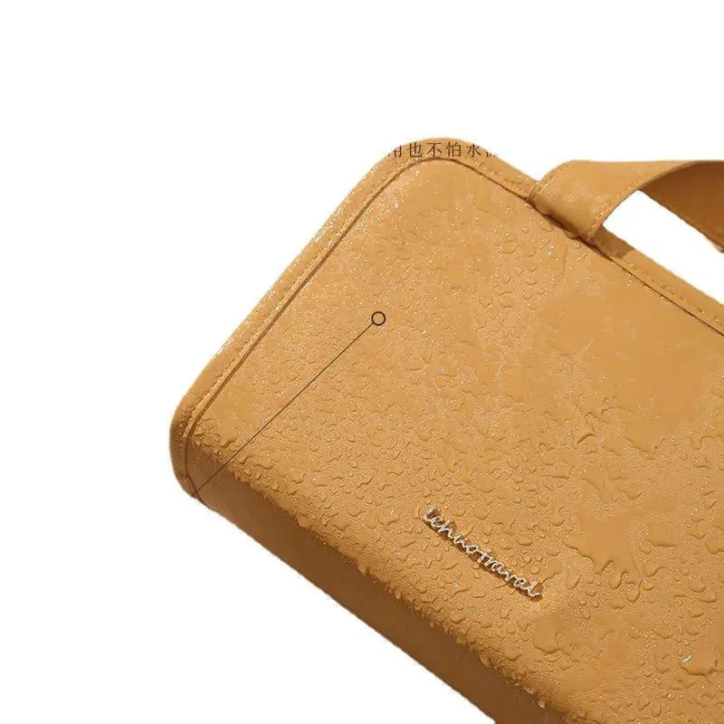 Leather Book Cosmetic Bag Large Capacity Portable - Bellarte Enchanté Leather Book Cosmetic Bag Large Capacity Portable