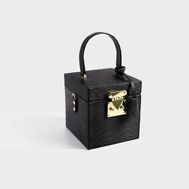 Leather lock box Bag - Bellarte Enchanté Leather lock box Bag
