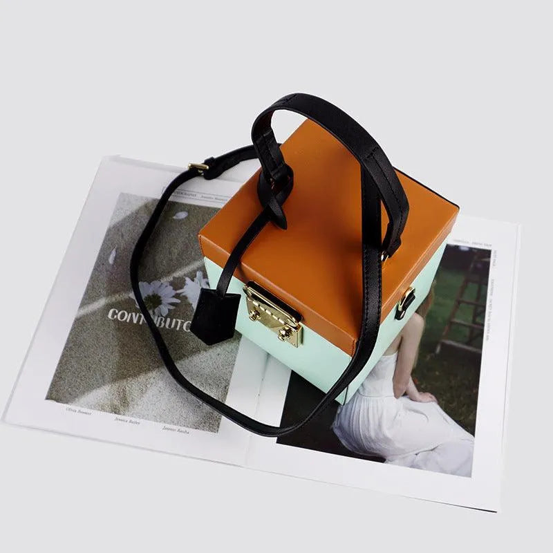 Leather lock box Bag - Bellarte Enchanté Leather lock box Bag