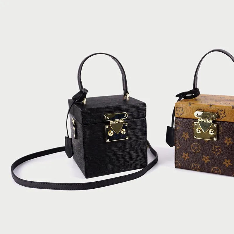 Leather lock box Bag - Bellarte Enchanté Leather lock box Bag