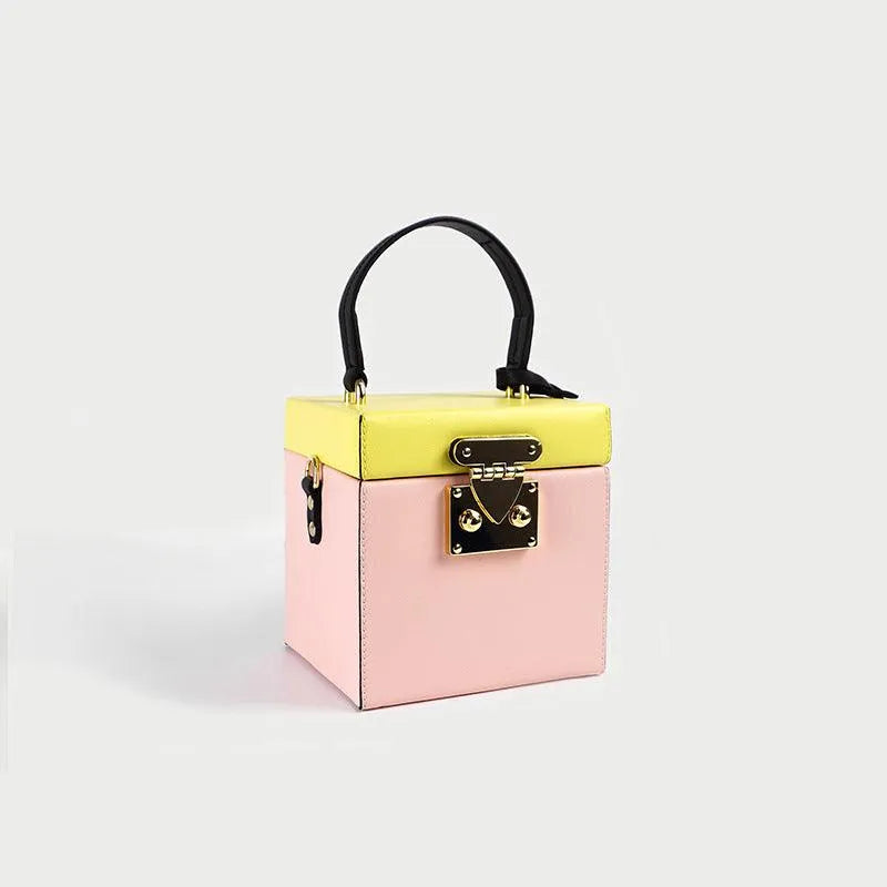 Leather lock box Bag - Bellarte Enchanté Leather lock box Bag