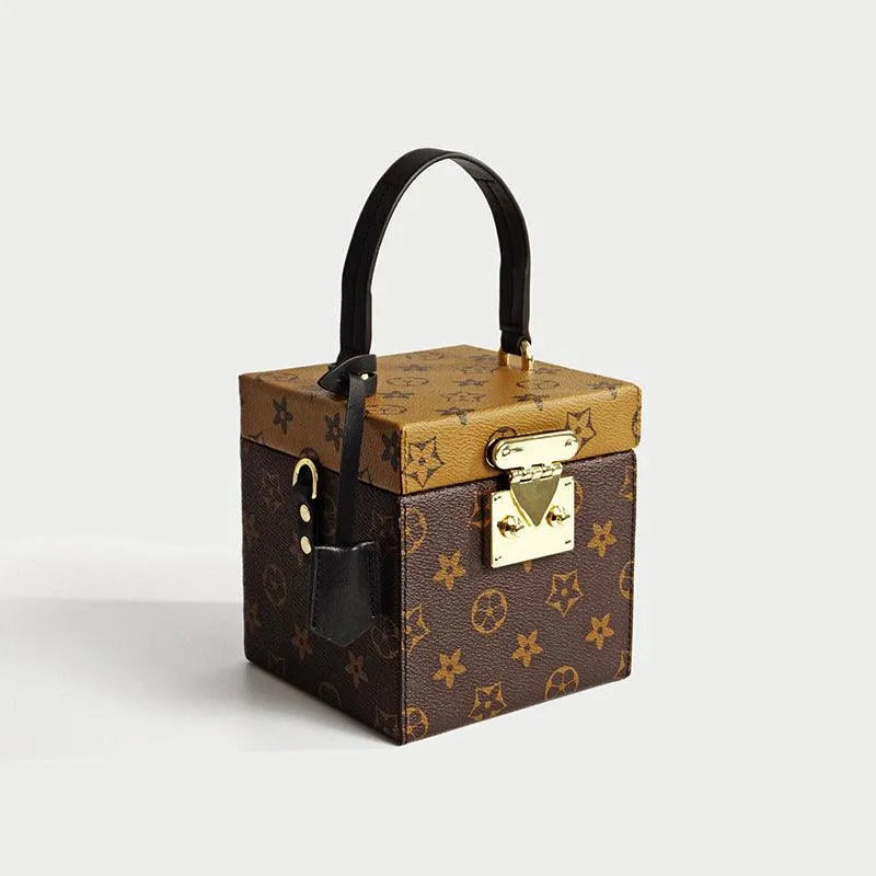 Leather lock box Bag - Bellarte Enchanté Leather lock box Bag