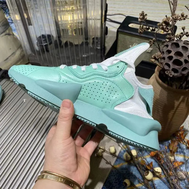 Leather Perforated Breathable Casual Wear-resistant Running Shoes - Bellarte Enchanté Leather Perforated Breathable Casual Wear-resistant Running Shoes