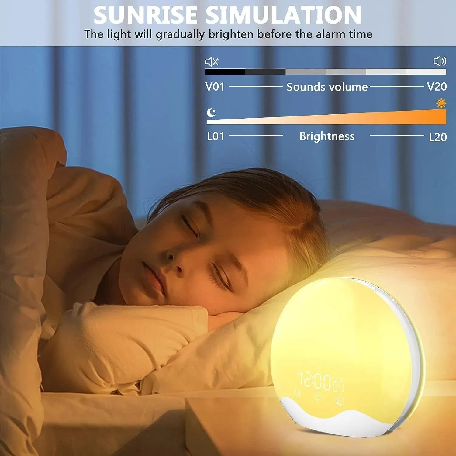 LED Electronic Time Alarm Clock Wake-up Light - Bellarte Enchanté LED Electronic Time Alarm Clock Wake-up Light