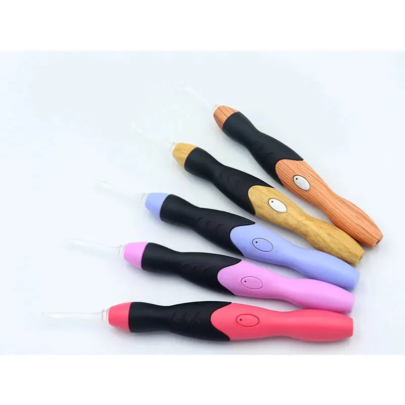 LED hand-knitted Crochet Rechargeable Wood Grain Set 11 In 1 DIY Tool - Bellarte Enchanté LED hand-knitted Crochet Rechargeable Wood Grain Set 11 In 1 DIY Tool