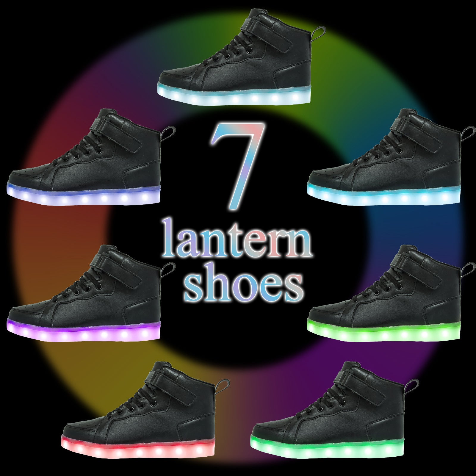 LED Lamp High-top Board Shoe Light Shoes Charging Dancing Shoes - Bellarte Enchanté LED Lamp High-top Board Shoe Light Shoes Charging Dancing Shoes
