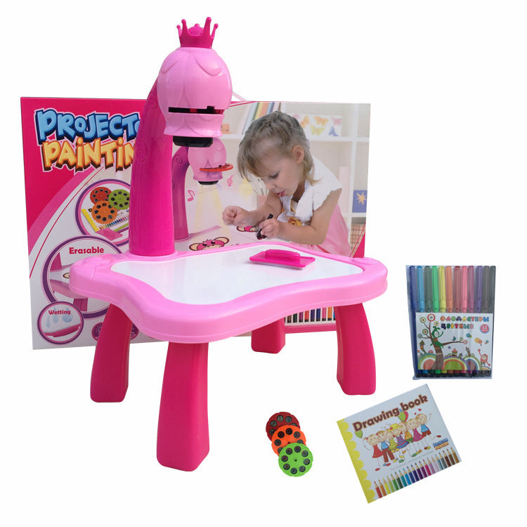 Led Projector Art Drawing Table Toy Children Painting Board Desk Arts and Crafts Projection Educational Learning Gifts Toys - Bellarte Enchanté Led Projector Art Drawing Table Toy Children Painting Board Desk Arts and Crafts Projection Educational Learning Gifts Toys