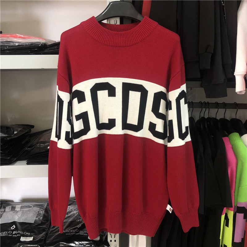 Letter loose sweater - Bellarte Enchanté Letter loose sweater