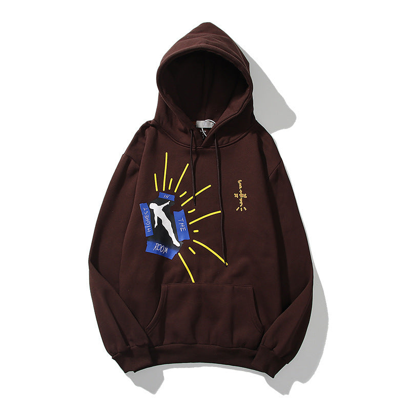 Letter Printed Sweater Men And Women Couples Pullover Plus Fleece Hooded Sweater Jacket - Bellarte Enchanté Letter Printed Sweater Men And Women Couples Pullover Plus Fleece Hooded Sweater Jacket
