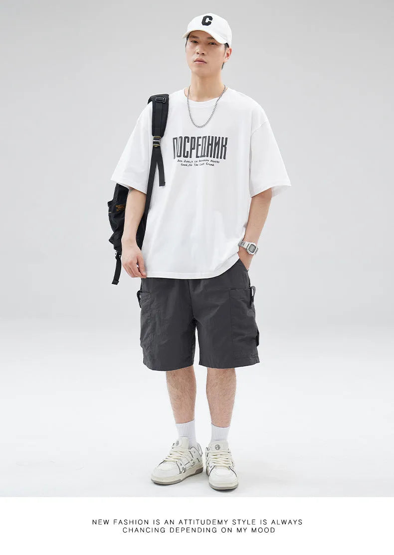 Letter Printed T-Shirt Japanese Loose Cotton Shirt - Bellarte Enchanté Letter Printed T-Shirt Japanese Loose Cotton Shirt