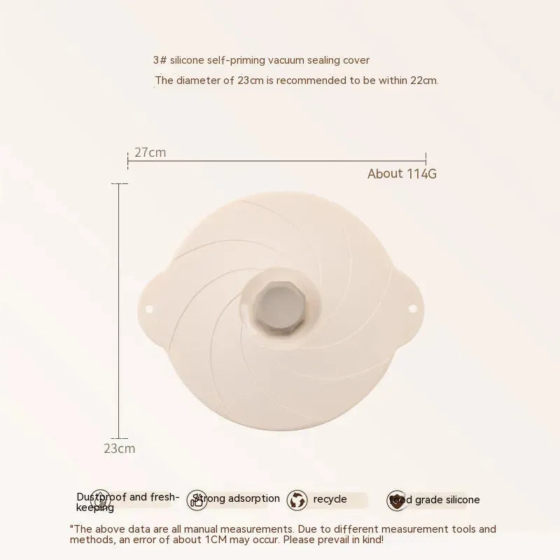 Lid For Airtight Container Vacuum Self-priming Seal Kitchen Gadgets - Bellarte Enchanté Lid For Airtight Container Vacuum Self-priming Seal Kitchen Gadgets