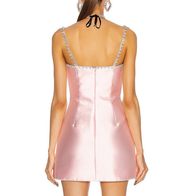 Light Luxury Sling Dress Heavy Industry Rhinestone Ladies - Bellarte Enchanté Light Luxury Sling Dress Heavy Industry Rhinestone Ladies