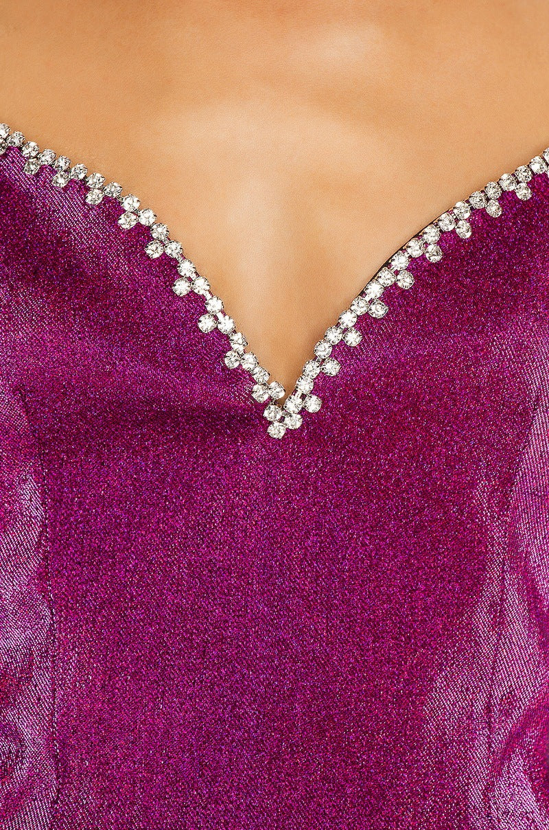 Light Luxury Sling Dress Heavy Industry Rhinestone Ladies - Bellarte Enchanté Light Luxury Sling Dress Heavy Industry Rhinestone Ladies
