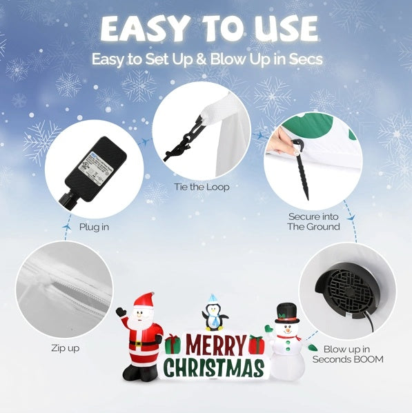 Lighted Christmas Inflatable Decoration - Bellarte Enchanté Lighted Christmas Inflatable Decoration