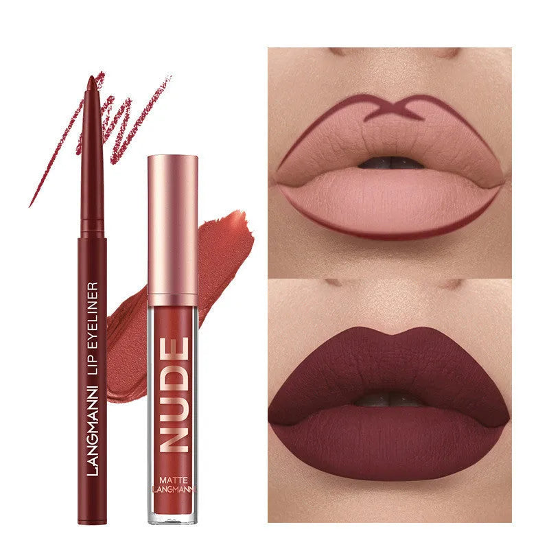 Lip Liner And Lipstick Makeup 12 Pcs Set 6 Matte Lipstick 6 Lip Liner Pens Waterproof Long Lasting Matte Lipstick Beauty Cosmetics Makeup Gift For Girls Lipstick Set - Bellarte Enchanté Lip Liner And Lipstick Makeup 12 Pcs Set 6 Matte Lipstick 6 Lip Liner Pens Waterproof Long Lasting Matte Lipstick Beauty Cosmetics Makeup Gift For Girls Lipstick Set