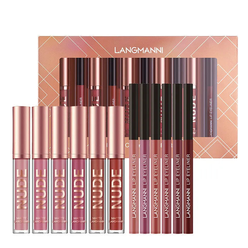 Lip Liner And Lipstick Makeup 12 Pcs Set 6 Matte Lipstick 6 Lip Liner Pens Waterproof Long Lasting Matte Lipstick Beauty Cosmetics Makeup Gift For Girls Lipstick Set - Bellarte Enchanté Lip Liner And Lipstick Makeup 12 Pcs Set 6 Matte Lipstick 6 Lip Liner Pens Waterproof Long Lasting Matte Lipstick Beauty Cosmetics Makeup Gift For Girls Lipstick Set